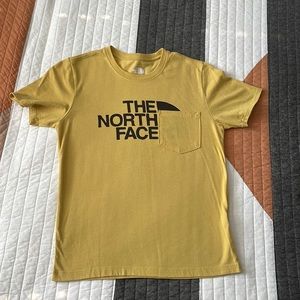 The North Face yellow pocket tee